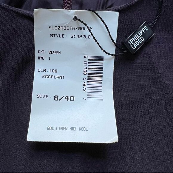 PHILIPPE ADEC DRESS PURPLE size 8 - Picture 4 of 5